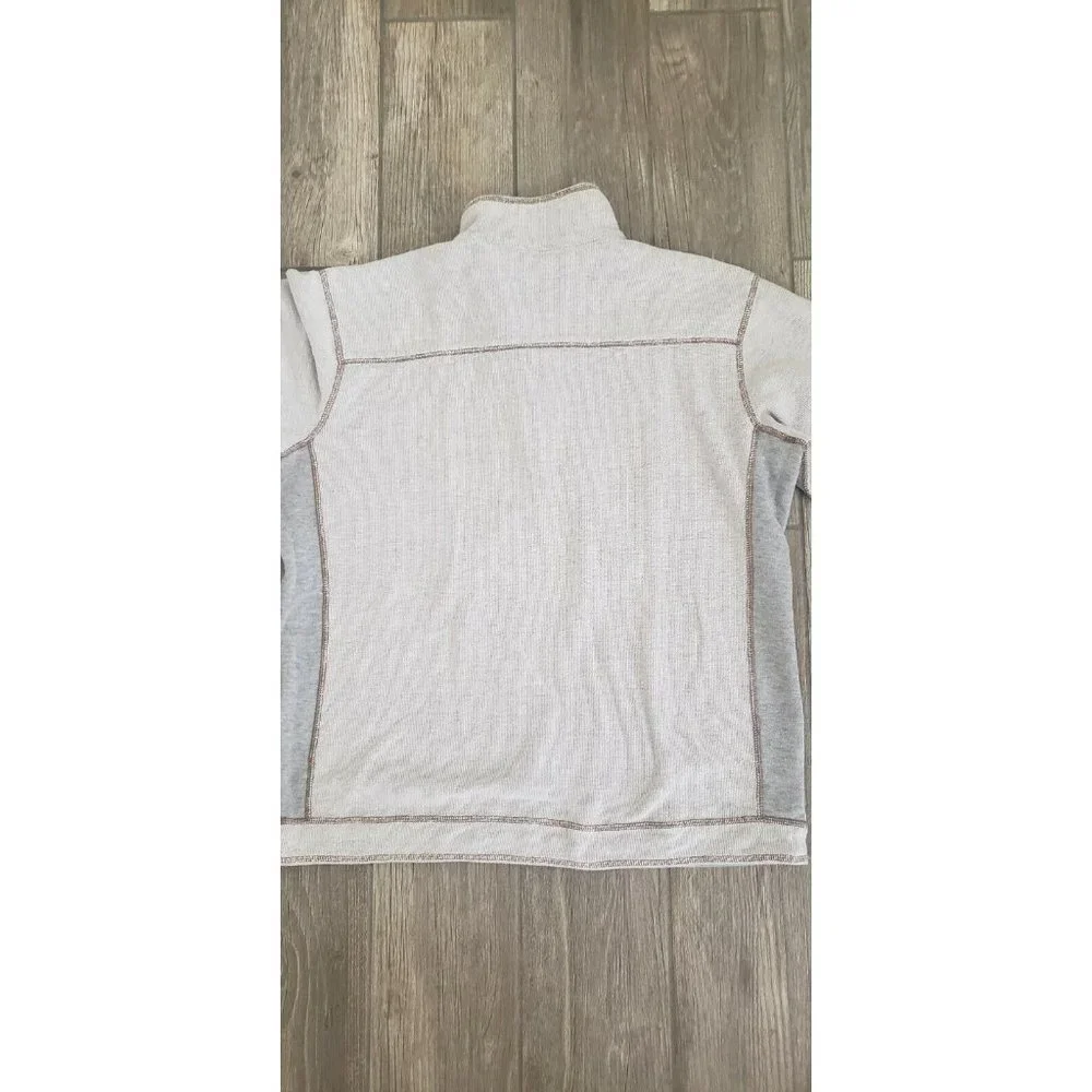 Tommy Bahama Jean 1/4 Zip Sweater Men Large Reversible Neutral Tone Long Sleeve - Picture 2 of 12